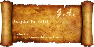 Gajda Arnold névjegykártya